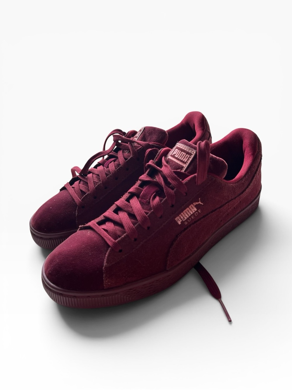 Puma Suede Low-Top Sneakers - Wine/Burgundy - Picture 6 of 8